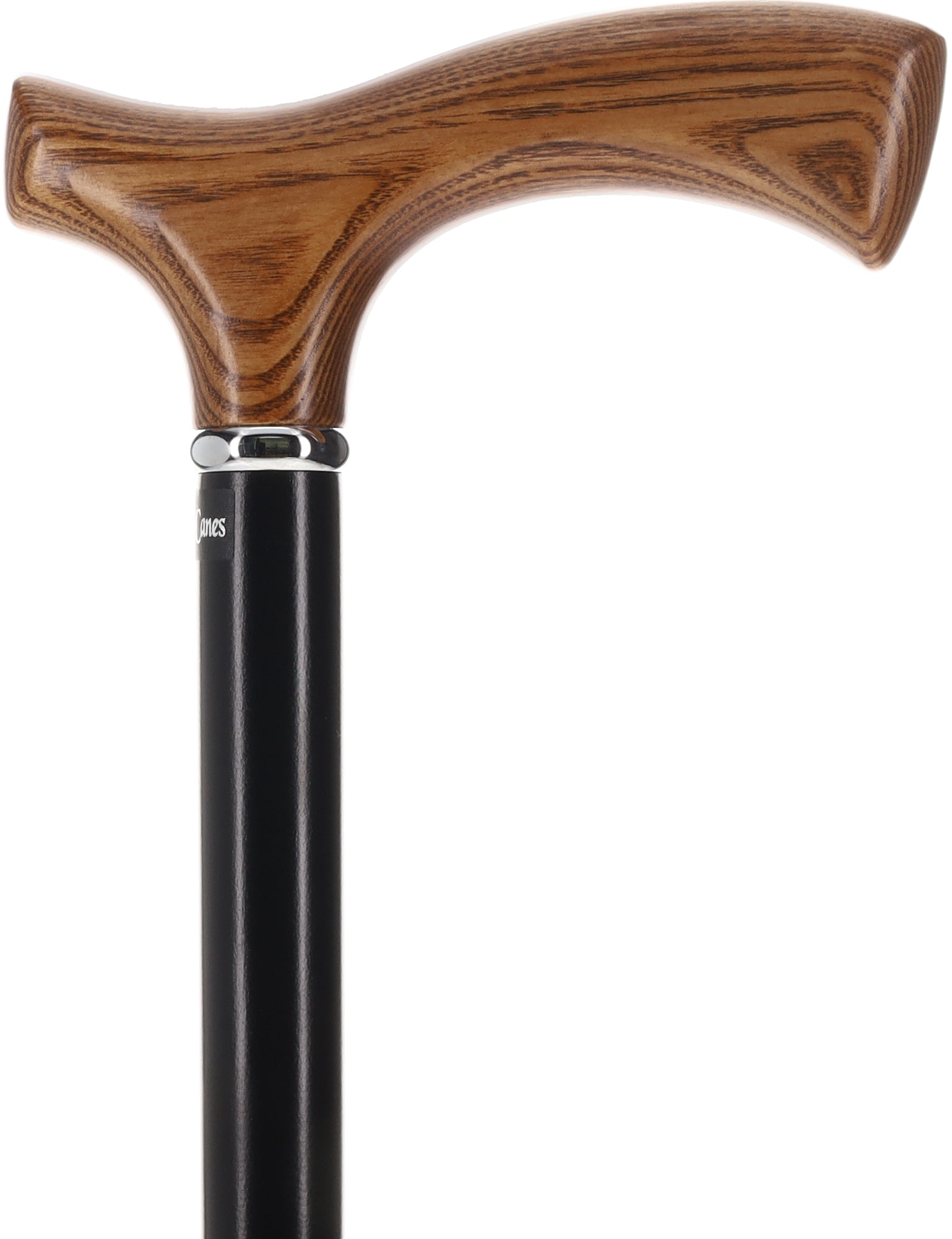 Premium Natural Ash Wood Fritz Cane, Espresso w/ Silver Collar New Styles Cheap Pice