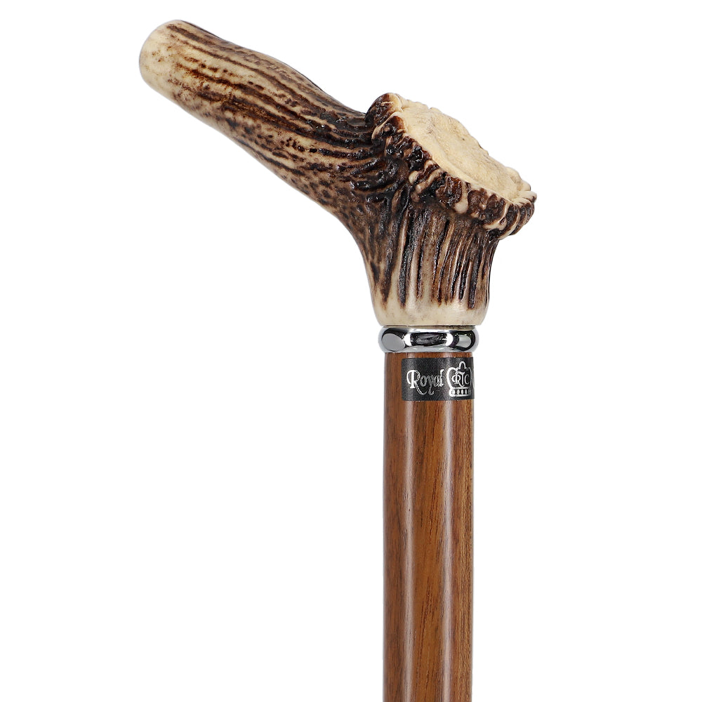 Exclusive Genuine Deer Stag Horn Cane with Ovangkol Wood Shaft Professional Online