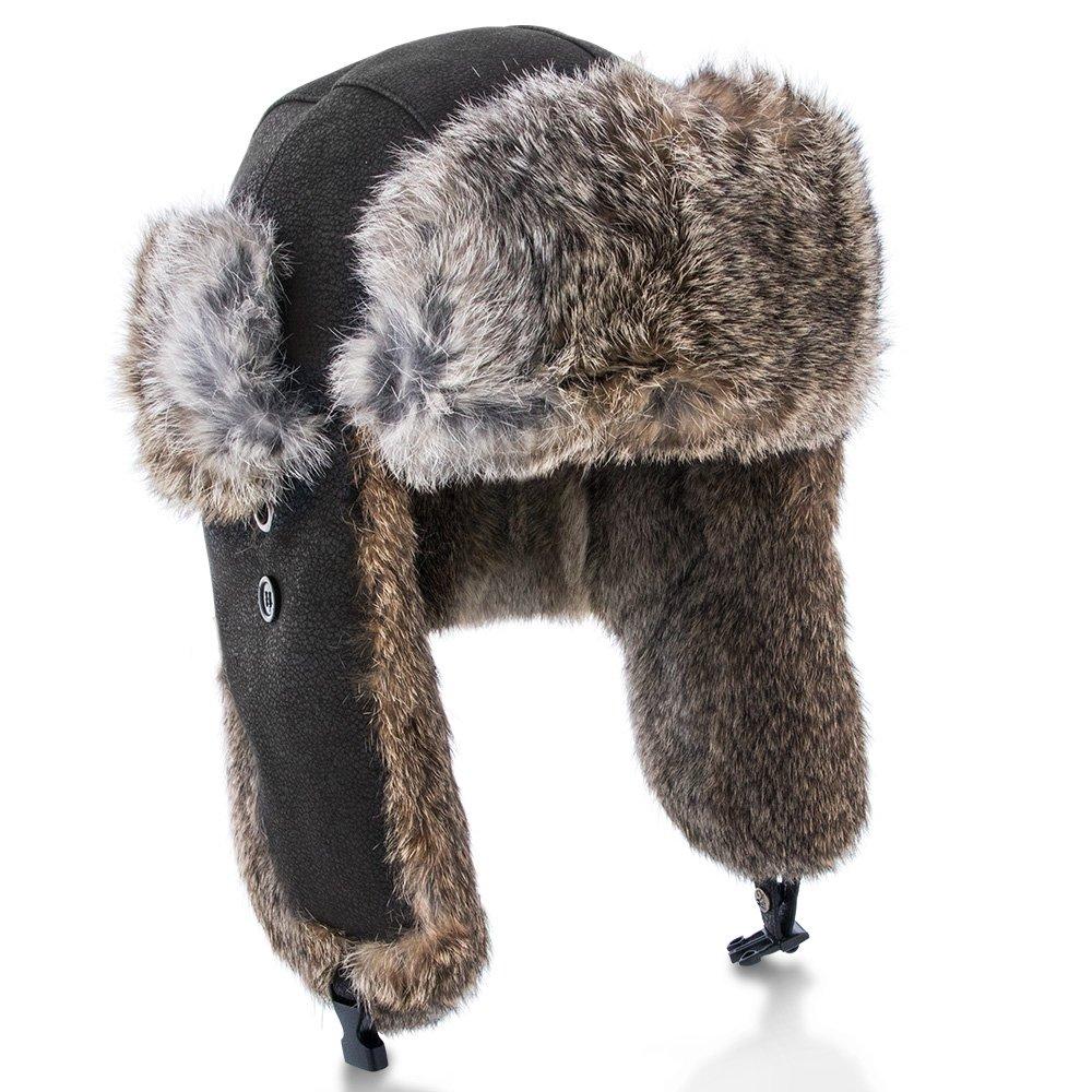 Walrus Hats Genuine Rabbit Fur Brown Trapper Hat Outlet Popular