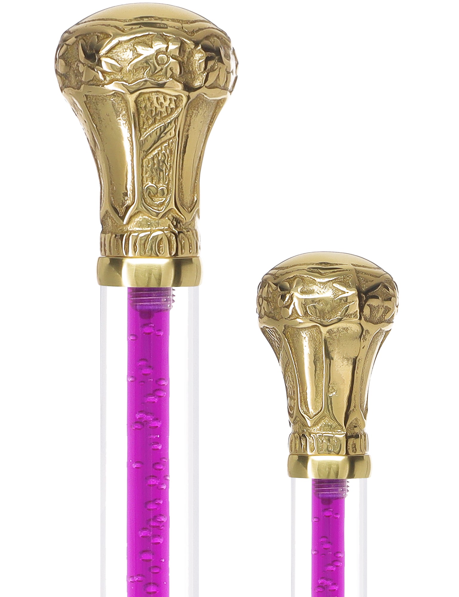 Color Crystal Elegance Brass Knob Cane with Invisible Acrylic Shaft Options Low Cost Cheap Pice