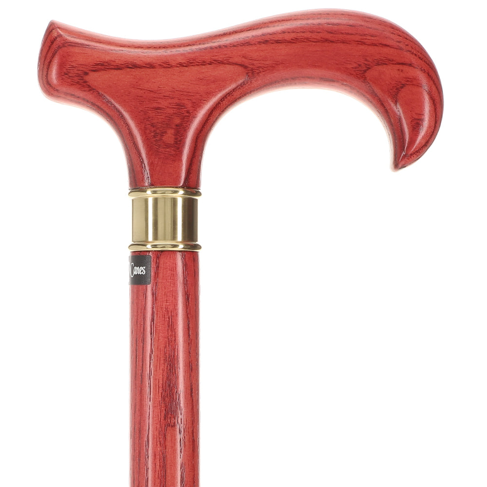 Super Strong Mahogany Derby Cane, Extra Long, Ash Shaft Clearance Outlet