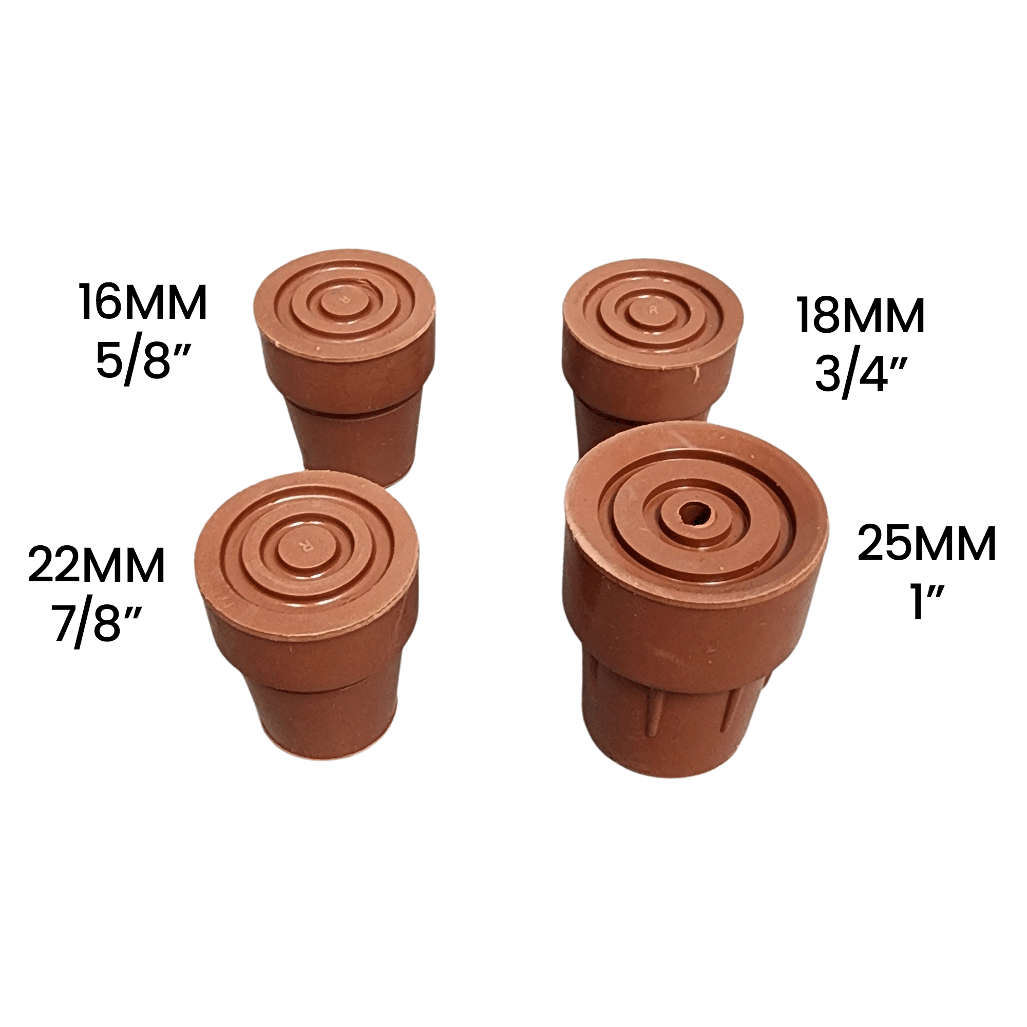 Steel-Reinforced Brown Rubber Cane Tip: High Durability Get Authentic Cheap Online