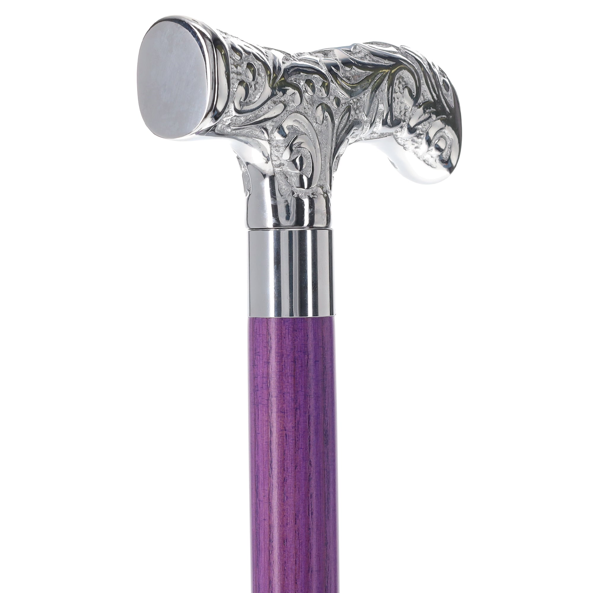 Exclusive Joker-Inspired Chrome T-Shape Cane: Stained Shaft Visit Sale Online