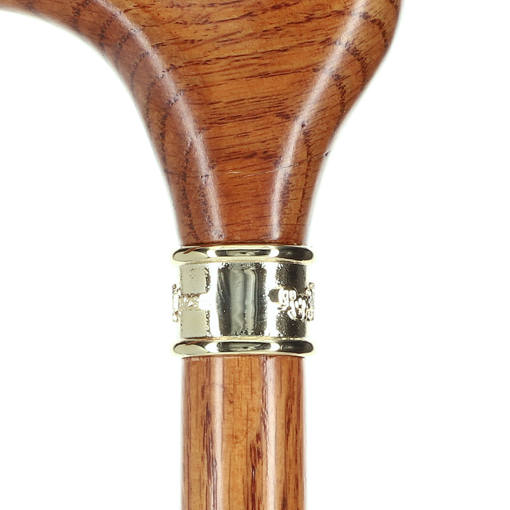 Genuine Oak Ergonomic Walking Cane with Embossed Collar Grey Outlet Store Online