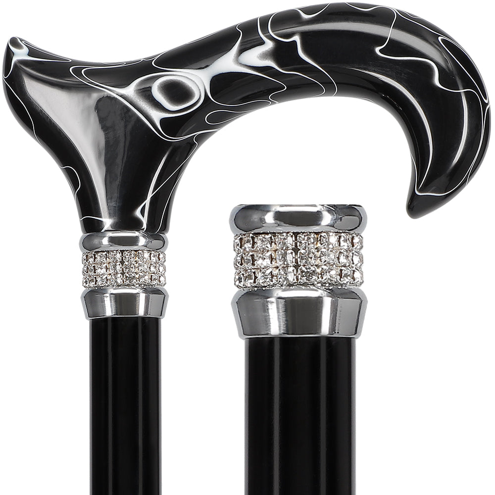 Scratch and Dent Black Pearlz Designer Adjustable Cane V2068 Sale Original