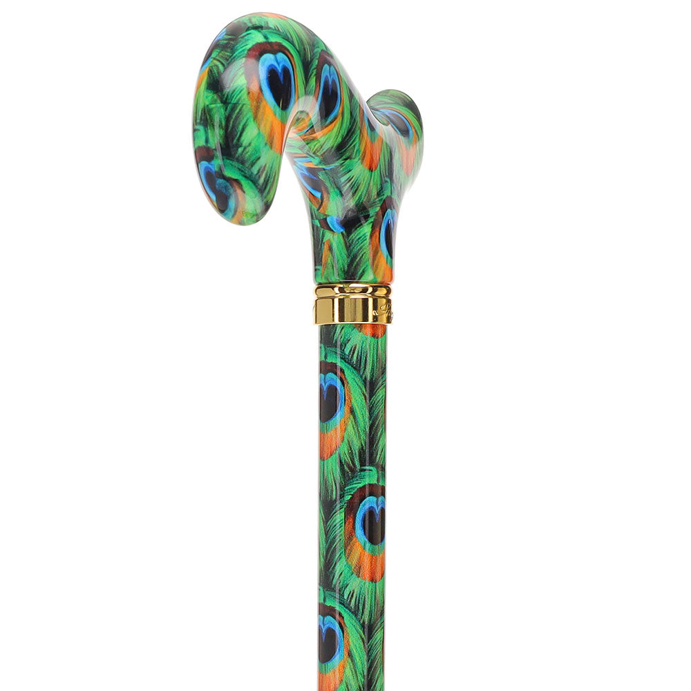 Pretty Peacock: Designer Adjustable Cane w/ Patterned Handle Clearance Recommend