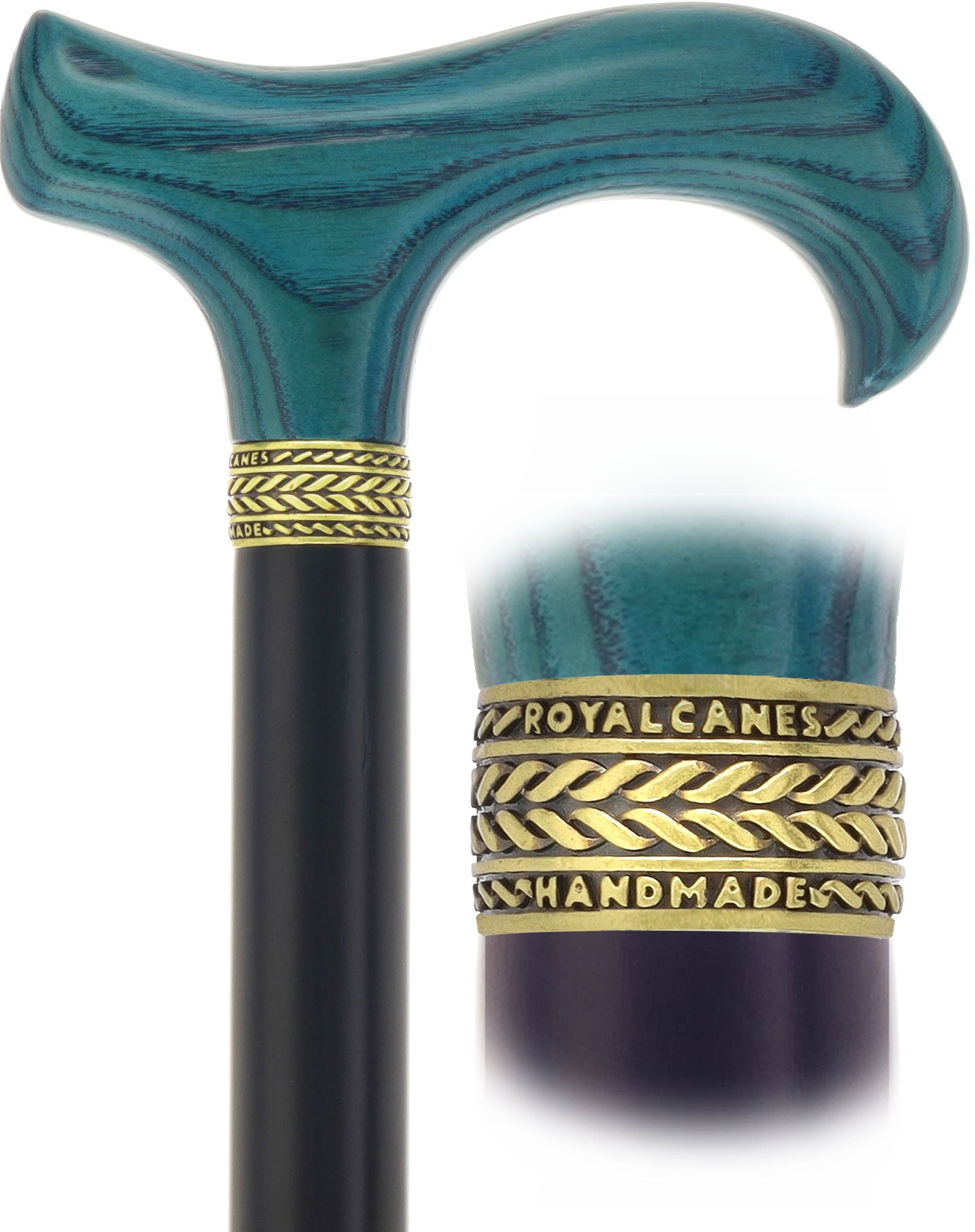 Blue Denim Derby Cane: Ash Wood, Brass Clearance Amazing Pice