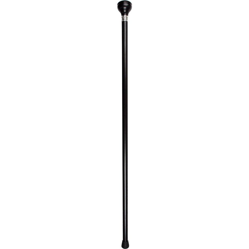 Scratch and Dent Army Knob Walking Stick With Black Beechwood Shaft and Pewter Collar V3396 Get Authentic For Sale