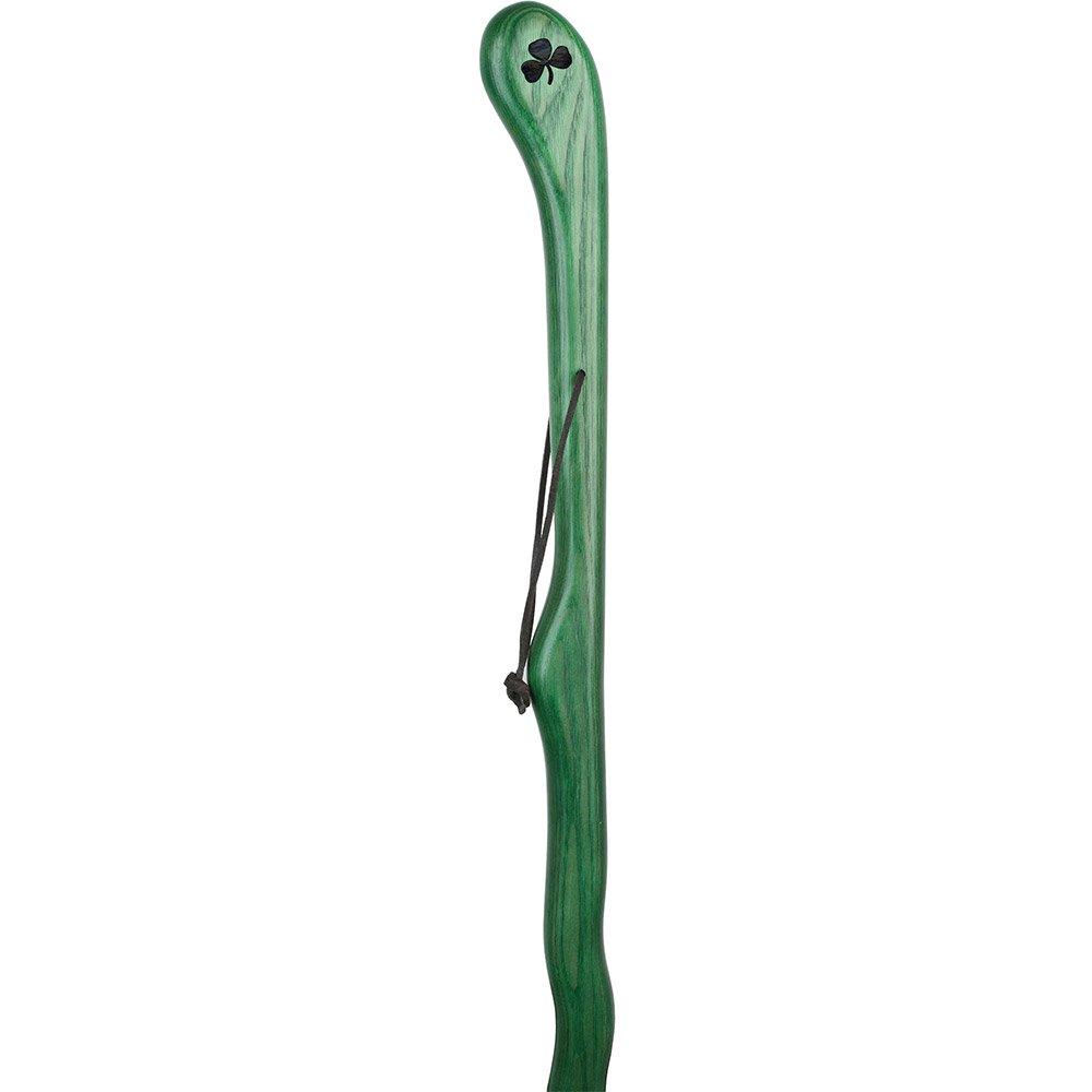 Shamrock Engraved Green Ash Riverbend Hiking Staff Newest For Sale