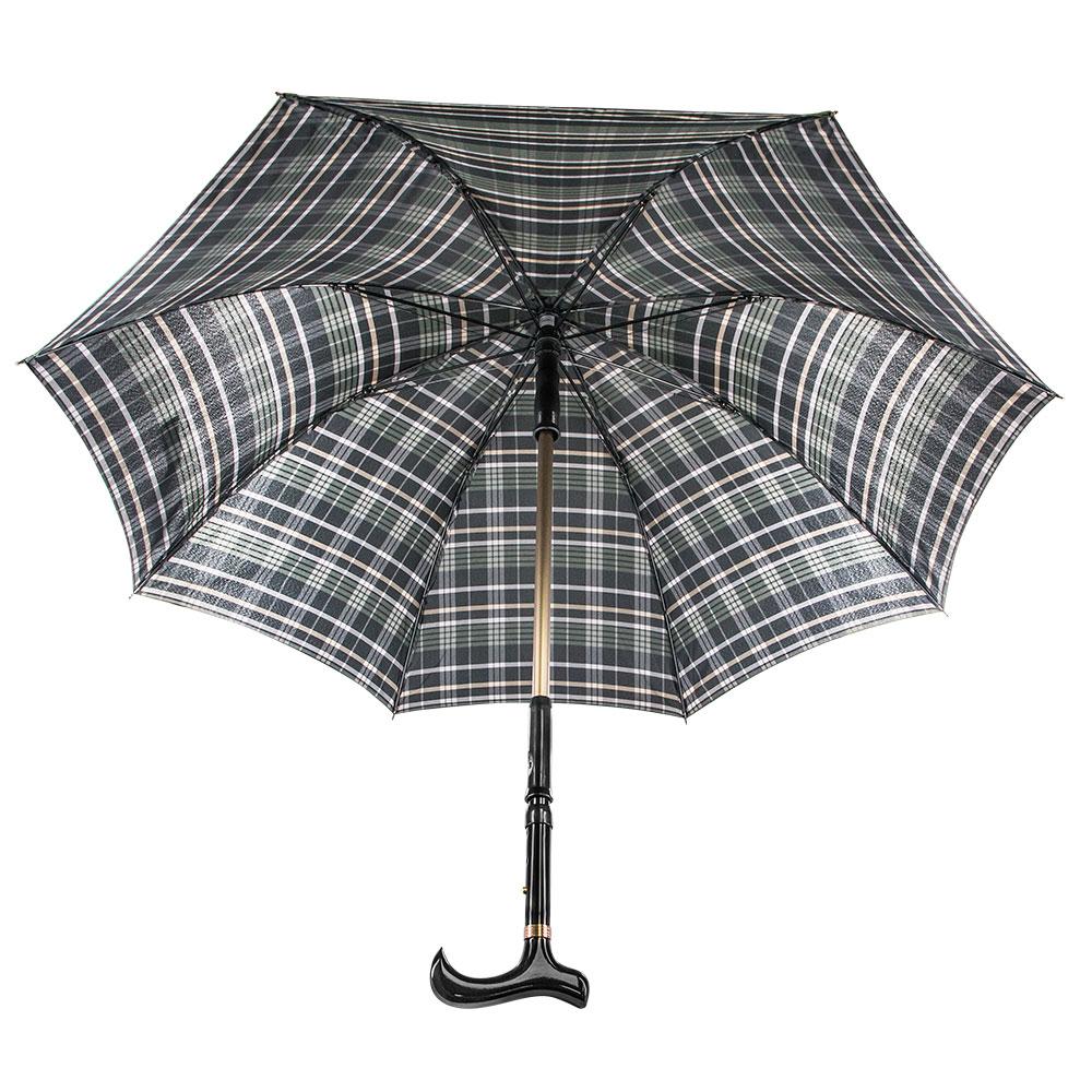 Scratch and Dent Plaid Umbrella Derby Adjustable Walking Cane w/ Auto Spring V1822 2025 Newest Sale Online