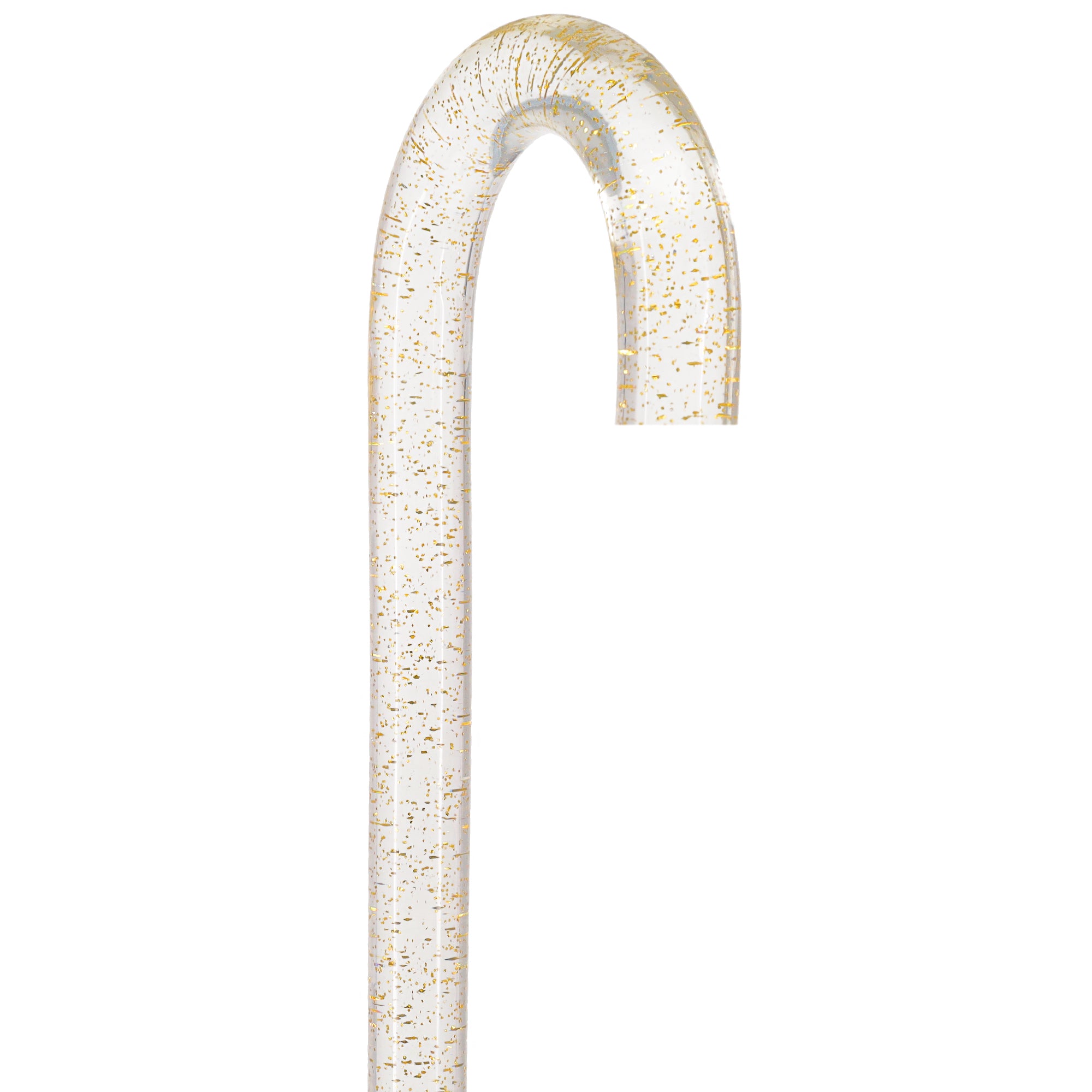 Golden Shimmer Cane: Gold Sparkles in Invisible Clear Shaft Clearance Purchase