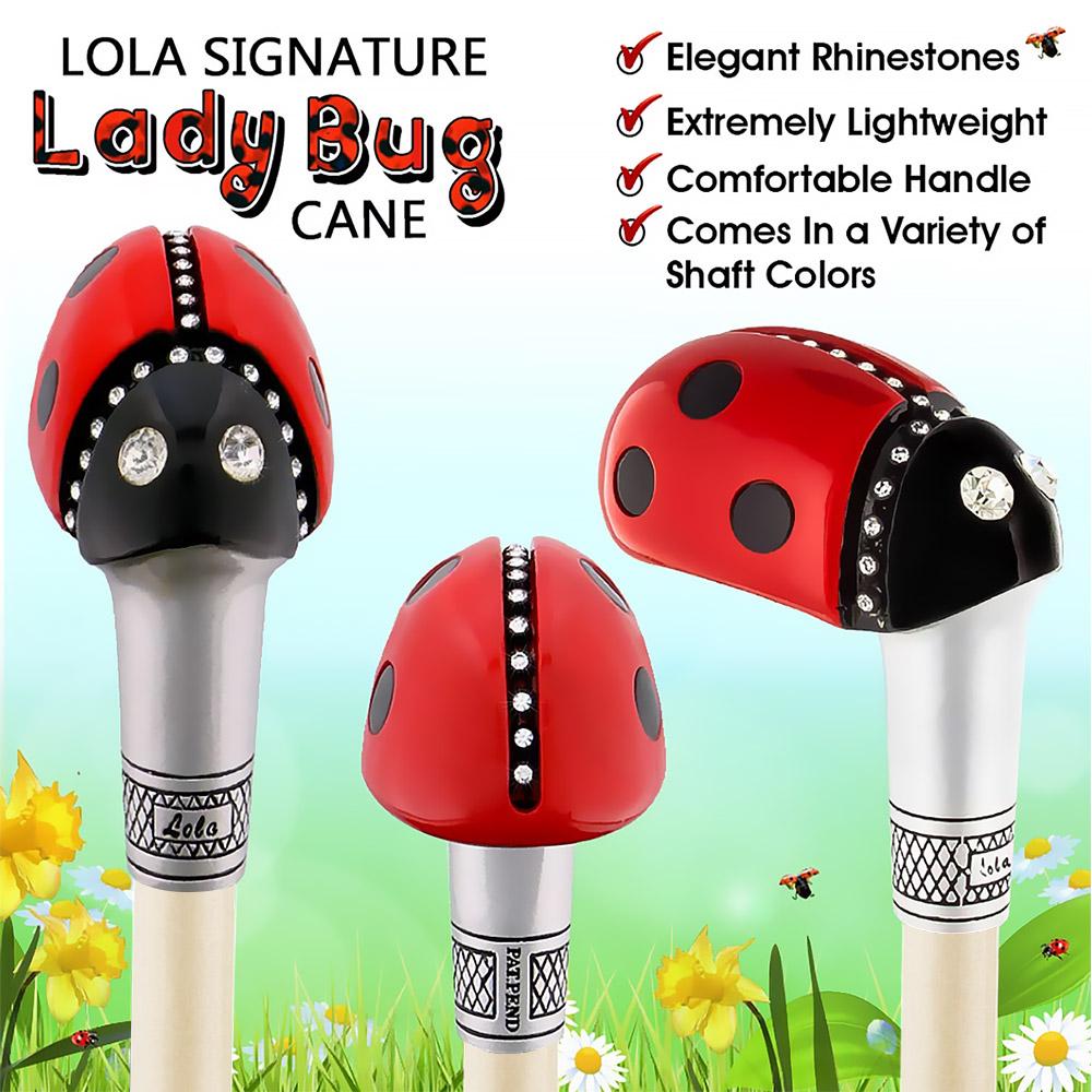 Lady Bug Lola Signature Carbon Fiber Walking Cane - 1 Ivory Shaft Discount Amazon