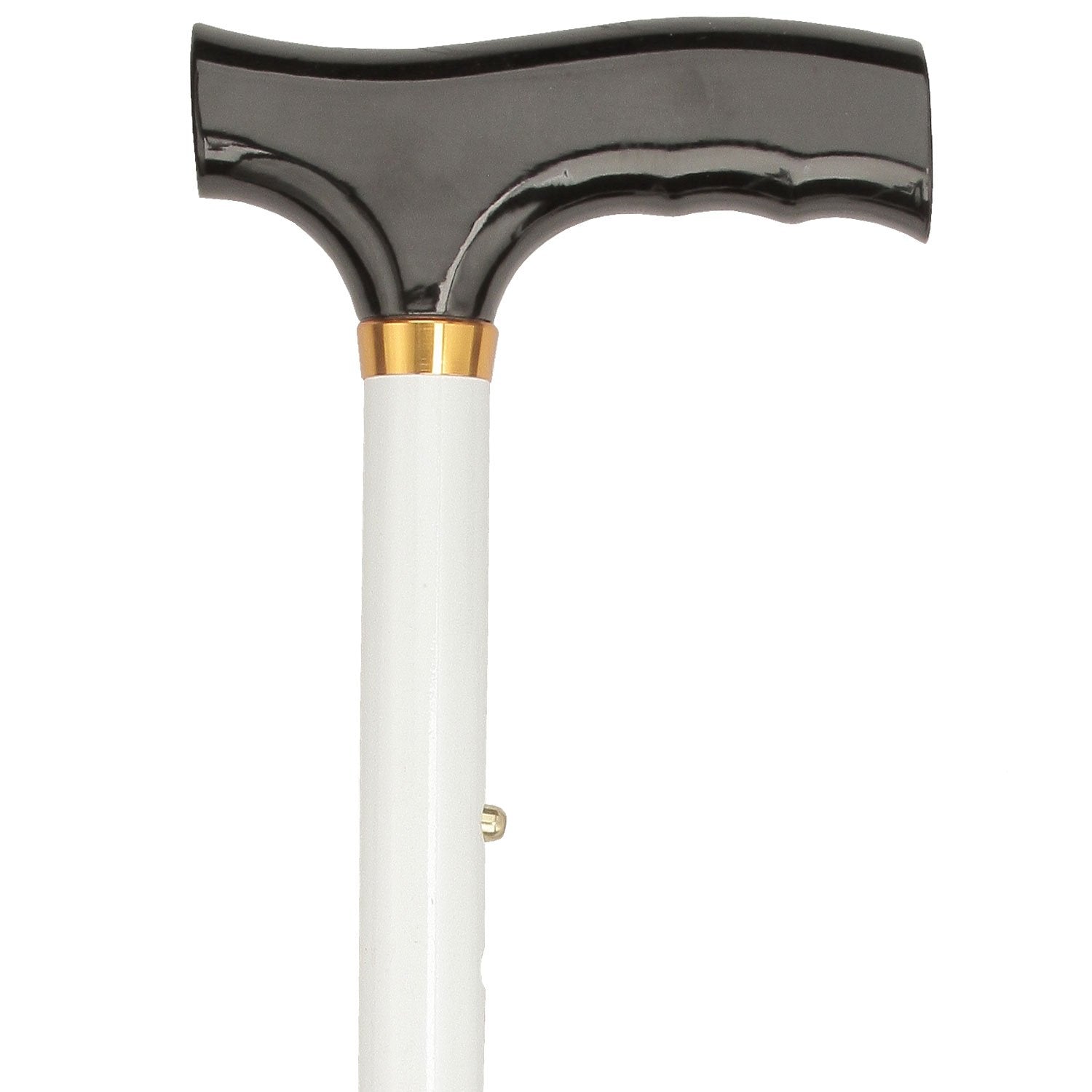 Scratch and Dent White Adjustable Folding Cane with T Shape Handle V3498 New Styles Cheap Pice