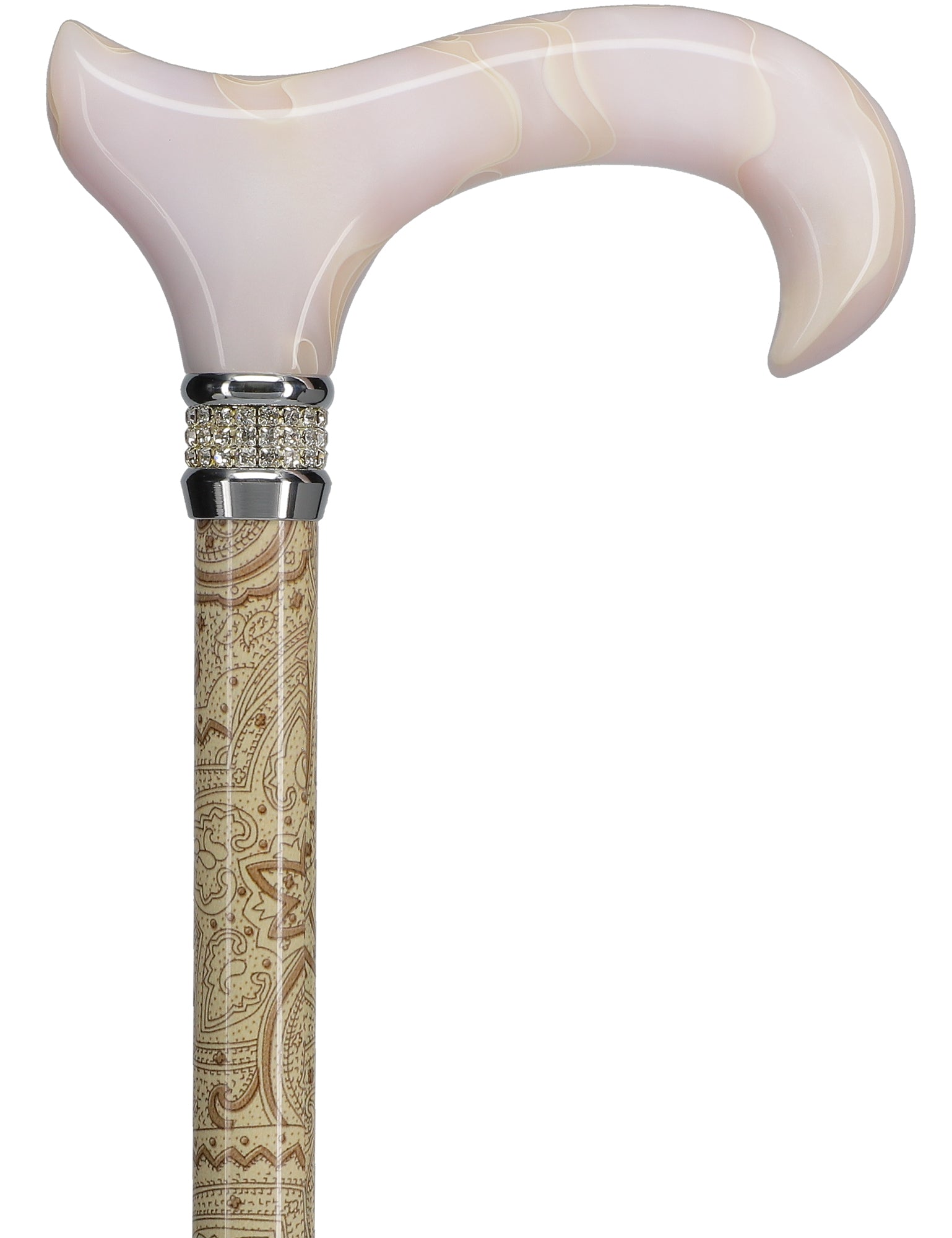 Rhinestone Designer Cane: Rich Creme Exquisite Pearlz Elegance Cheap Sale Many Kinds Of