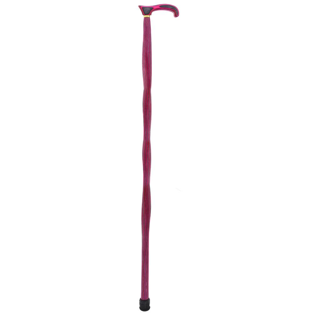 USA-Made Twisted Pink & Charcoal Cane: Vibrant Colorwood Laminate Free Shipping With Mastercard