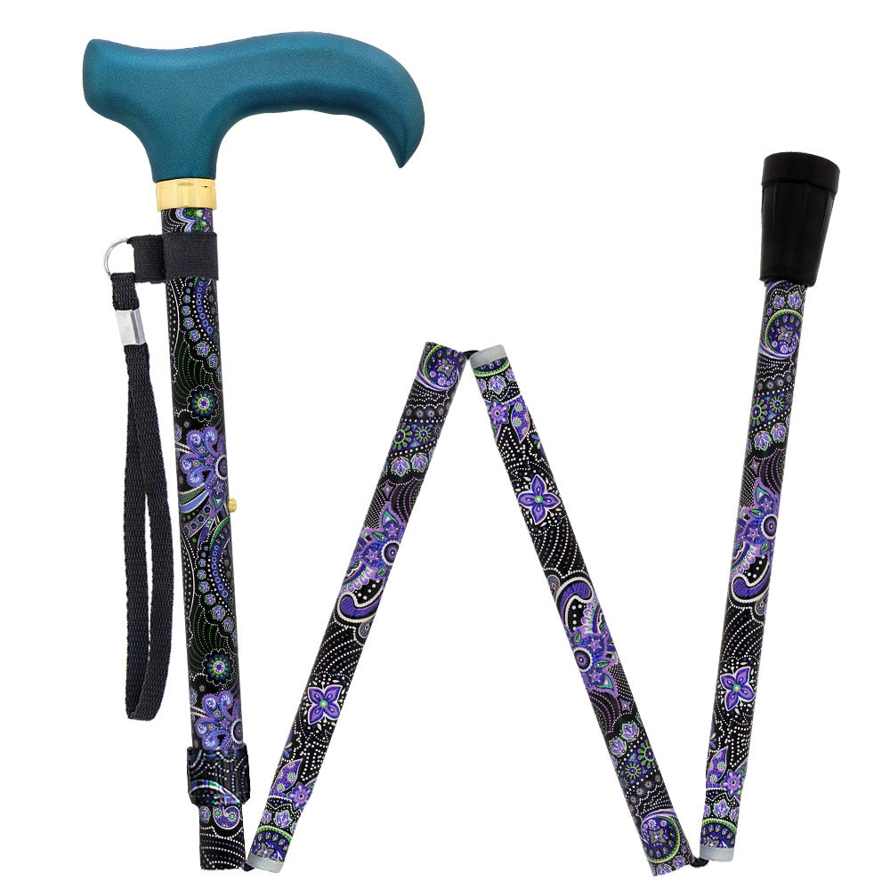 Scratch and Dent Purple Majesty: Designer Folding Adjustable Walking Cane V3497 How Much