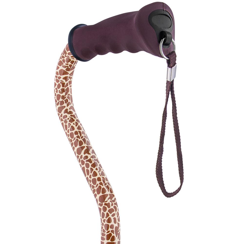 Wild Giraffe Aluminum Convertible Quad Walking Cane with Comfort Grip - Adjustable Shaft Collections