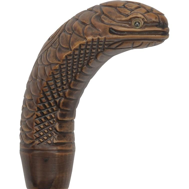 Brown King Cobra Imitation Wood Handle - Italian Handle w/Custom Shaft and Collar Comfortable Cheap Pice