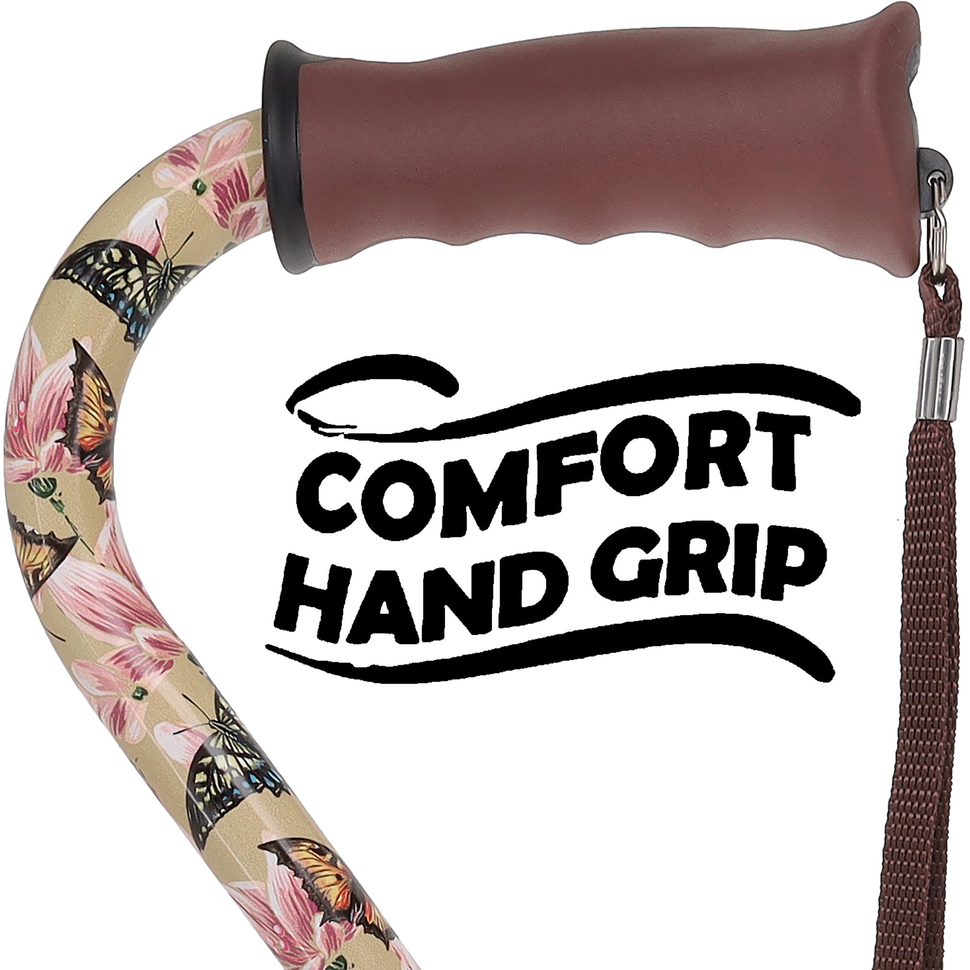 Lily & Butterfly: Adjustable Comfort Grip Offset Walking Cane Genuine Online