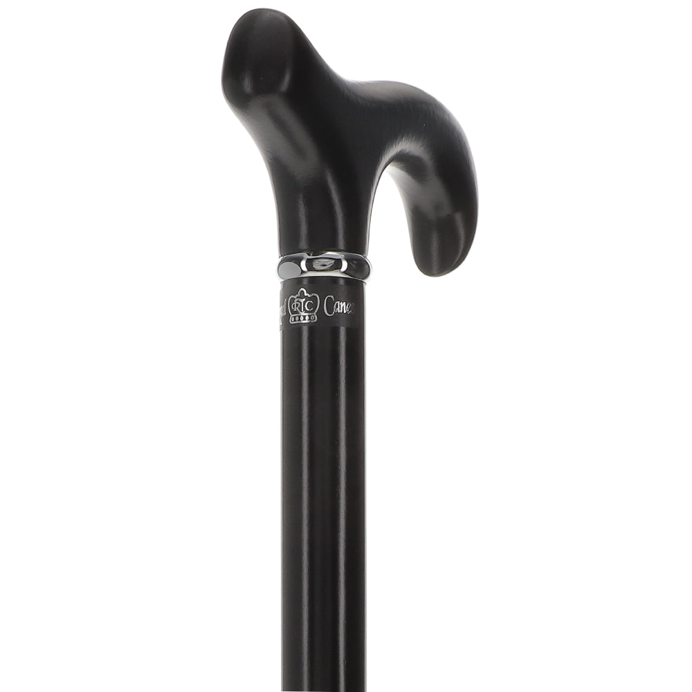 Exquisite Black Derby Cane, Silver Accent - Royal Elegance Free Shipping Outlet Store