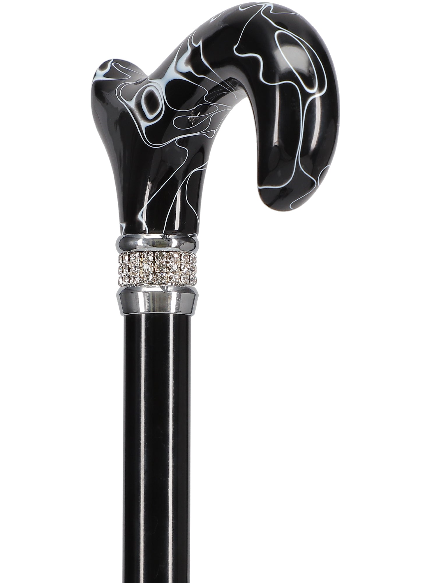 Rhinestone Designer Cane: Black Pearlz Clearance Perfect