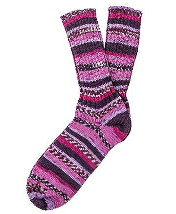 Ladies Pretty Purple Pattern Designer Irish Wool Country Socks Cheap Best Pices