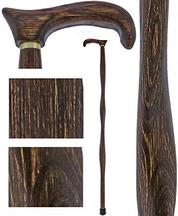 USA-Made Twisted Brown Derby Cane: Unique Colorwood Laminate Best Wholesale Sale Online