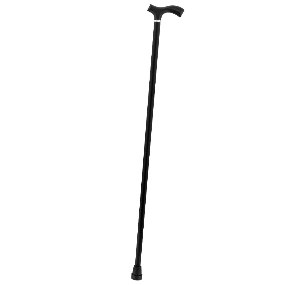 Sleek Black Fritz Walking Cane, Beechwood w/ Silver Collar Outlet Manchester