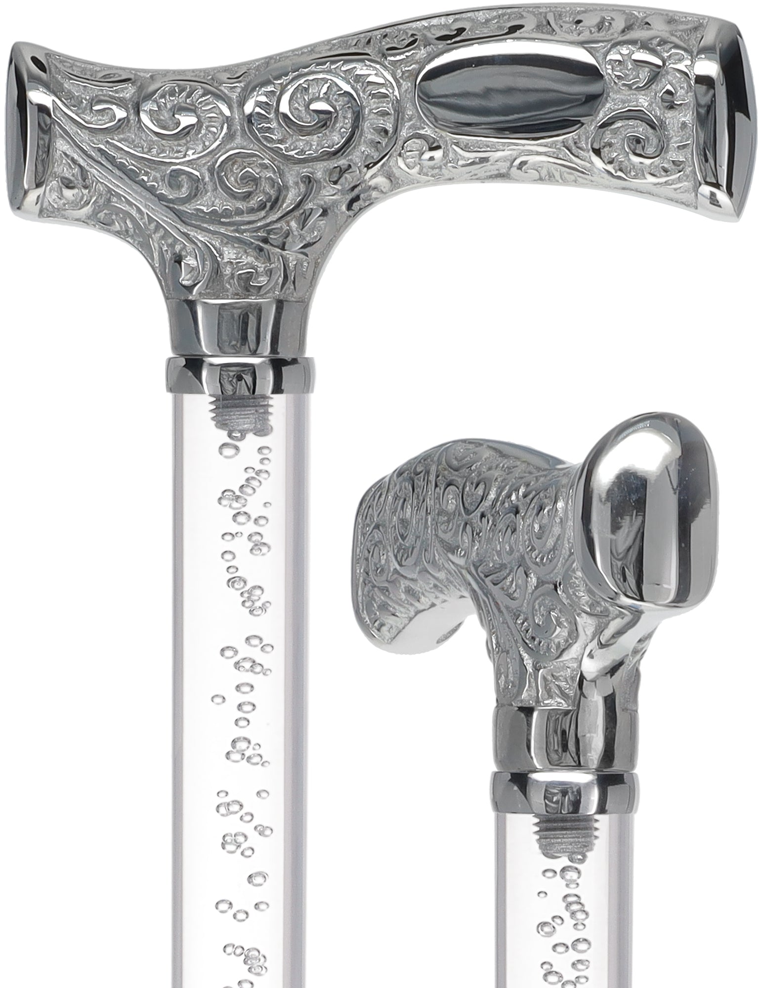 Make It Yours: Invisible Clear Shaft w/ Premium Chrome Brass Cane The Cheapest For Sale