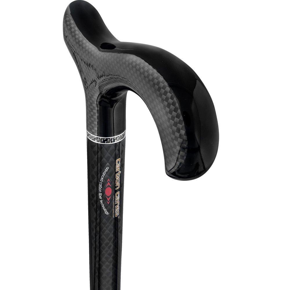 Scratch & Dent Triple Wound Carbon Fiber Black Derby Walking Cane w/Collar V1280 Shop Sale Online