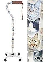 Cat Lovers: Supportive Designer Quad Base Cane - Comfort Grip Discount Nicekicks