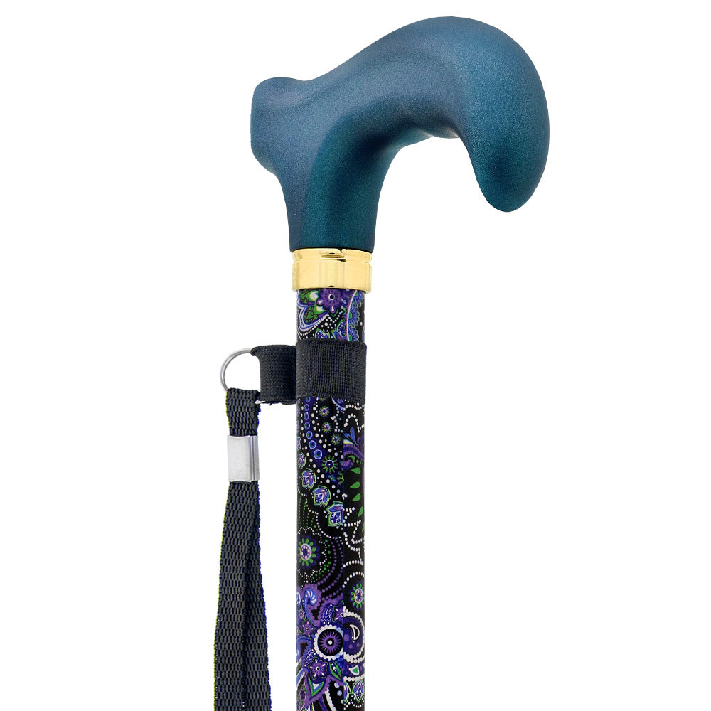 Scratch and Dent Purple Majesty: Designer Folding Adjustable Walking Cane V3497 How Much