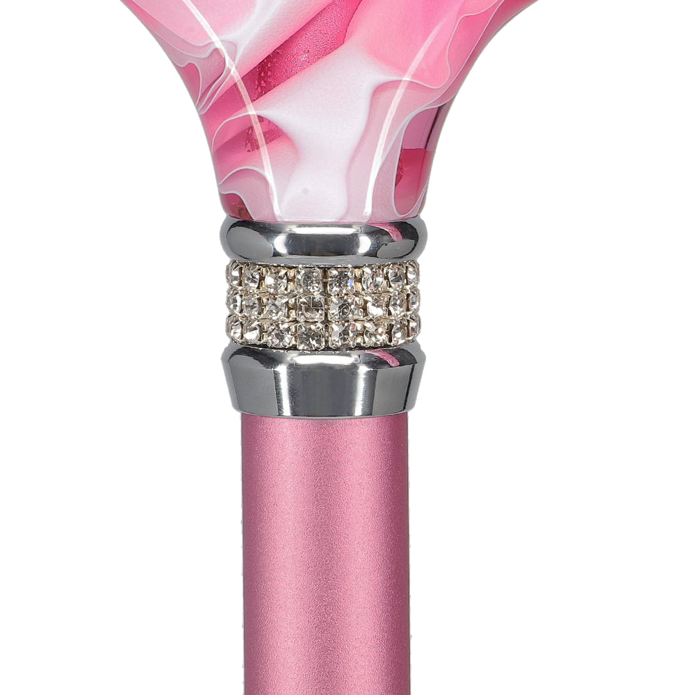 Scratch and Dent Pink Pearlz Designer Adjustable Cane V1717 Inexpensive For Sale