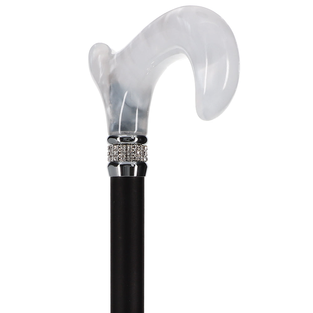 Scratch and Dent Black & White Pearlz with Rhinestone Collar and Black Adjustable Shaft V2226 Cheap Countdown Package