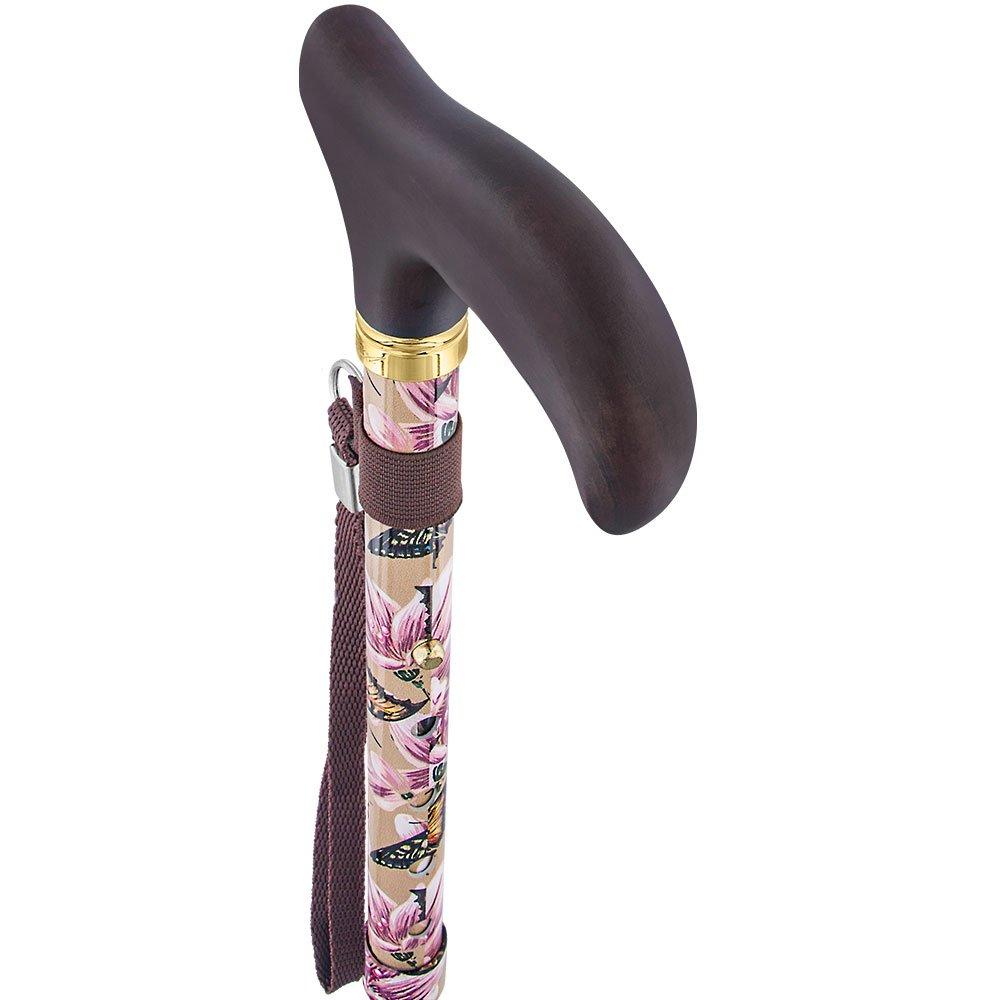 Lily & Butterfly Derby: Elegant, Adjustable Folding Cane Outlet Purchase