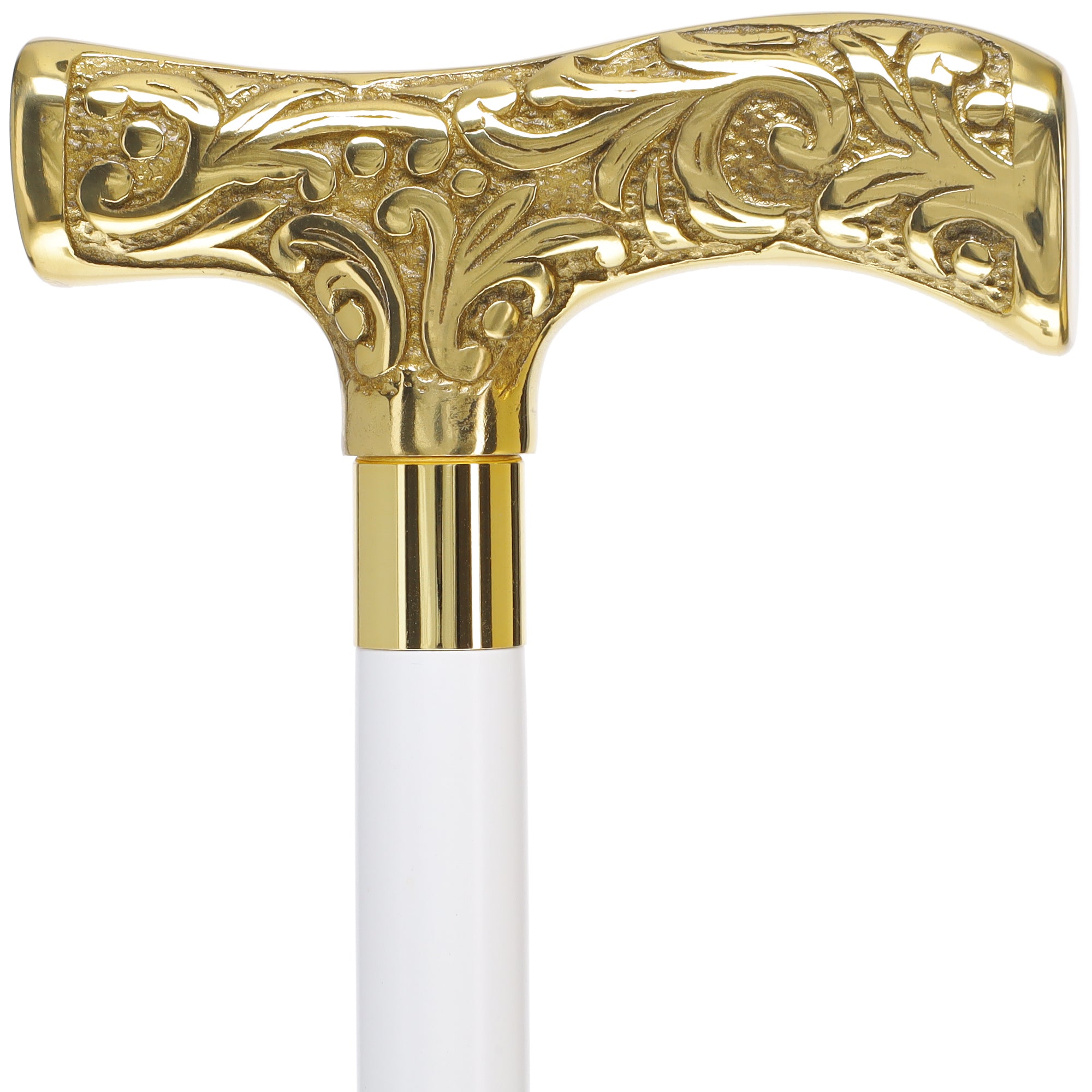 Premium Brass T-shaped Handle Walking Cane: Custom Shaft & Collar Sale Online Online