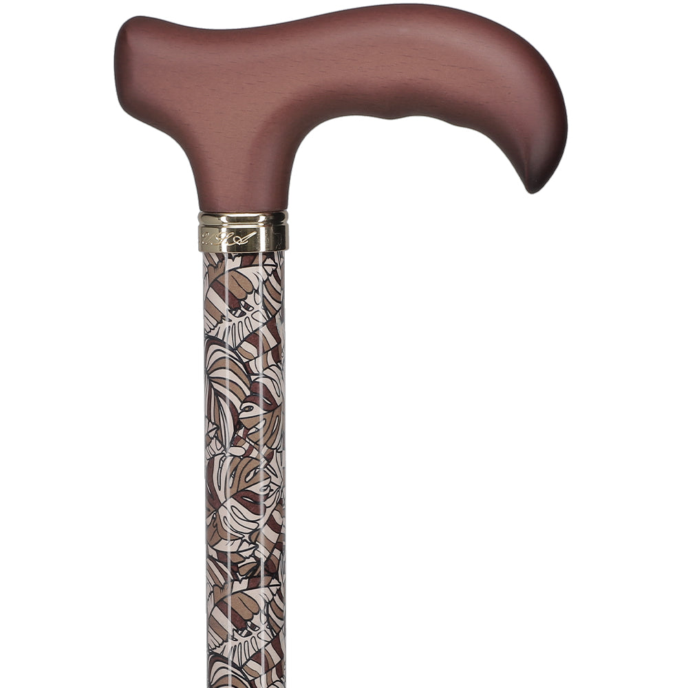 Bahama Leaf Adjustable Derby Cane - w/ SafeTbase Real Sale Online