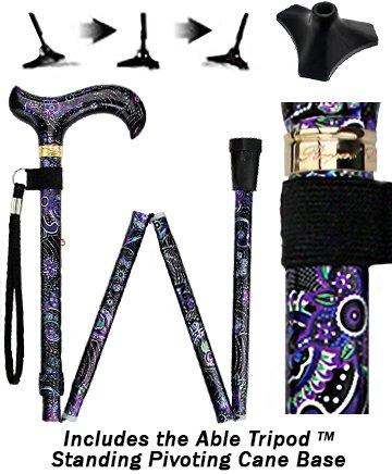 Purple Majesty Folding Cane w/ Base - Exclusive By Royal Canes Clearance Wholesale Pice