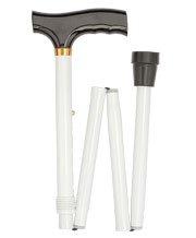 Scratch and Dent White Adjustable Folding Cane with T Shape Handle V3498 New Styles Cheap Pice