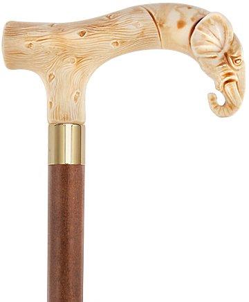 Fritz Elephant Faux Ivory Handle Italian Handle Cane w/ Custom Shaft & Collar Discount Low Shipping Fee