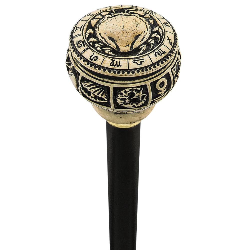 Comoys Cancer Handle Cane: Astrological Design for Style Purchase For Sale