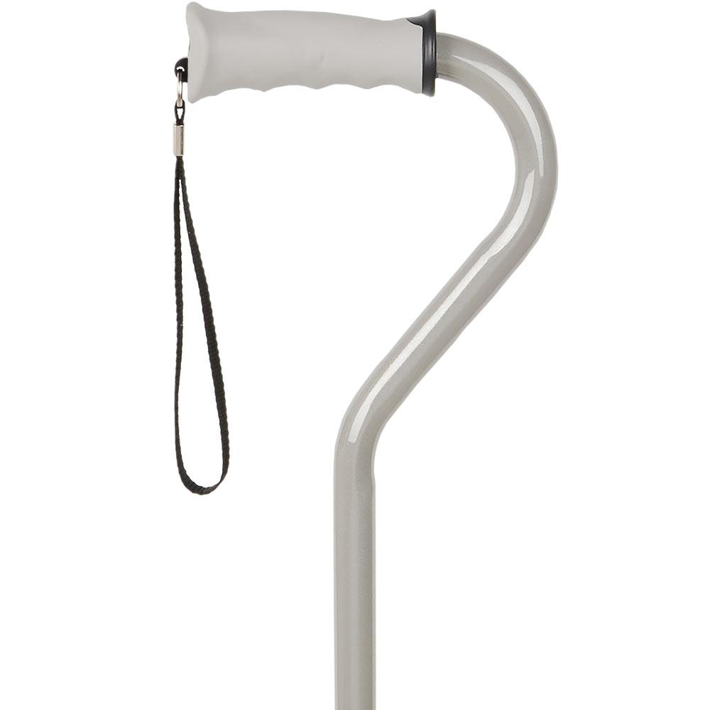 Gray Aluminum Convertible Quad Base Walking Cane - Adjustable Shaft Clearance Reliable