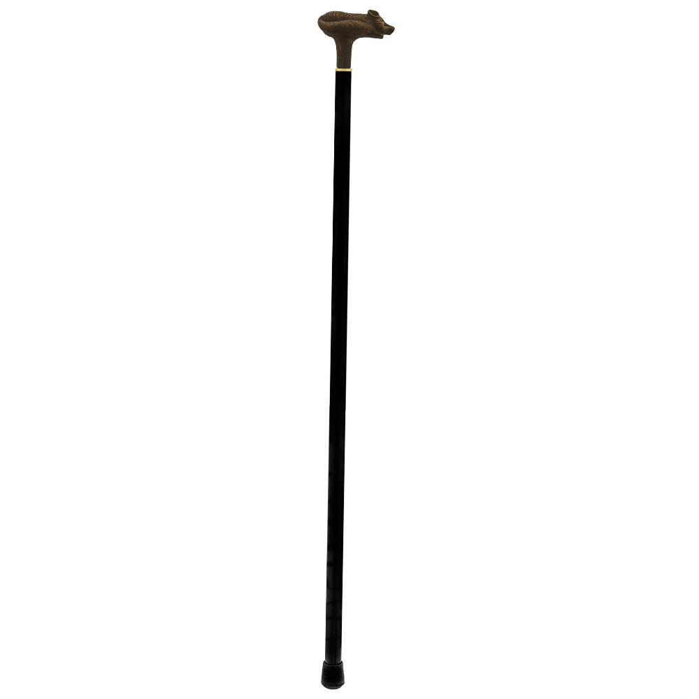 Comoys Brown Fox Handle Walking Cane w/ Custom Shaft and Collar Looking For Sale Online