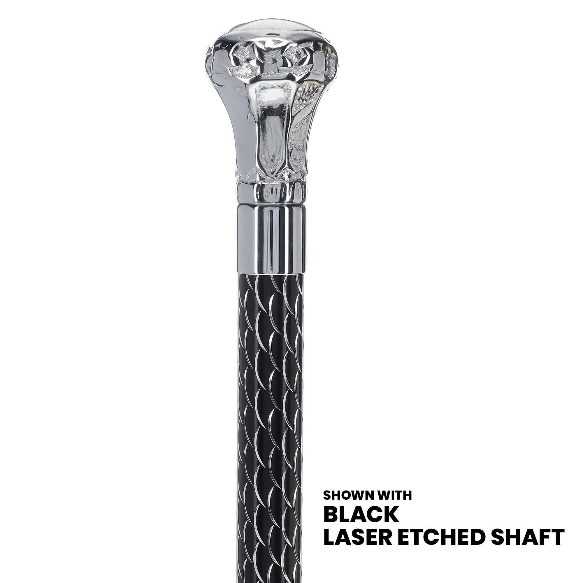 Knob Premium Chrome Brass Cane: Laser-Etched Custom Shaft Latest Collections