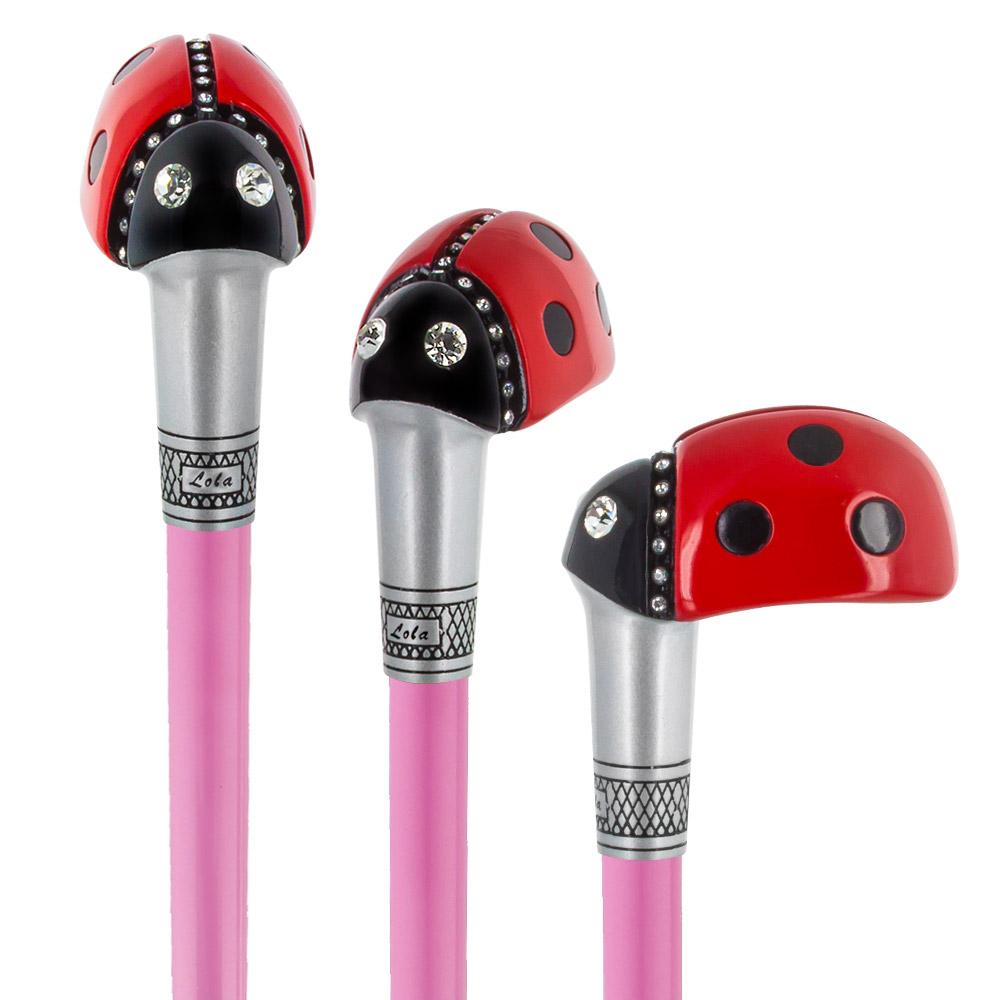 Lady Bug Lola Signature Carbon Fiber Walking Cane - 1 Pink Shaft Comfortable Online