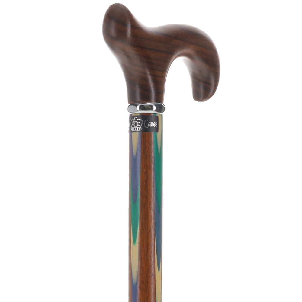 Green & Blue Inlaid Derby: Ovangkol Shaft Colorwood Inlay Buy Cheap Clearance