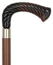 Elegant Opera Shaped Twist Handle-Italian Handle Cane w/ Custom Shaft and Collar Explore Online