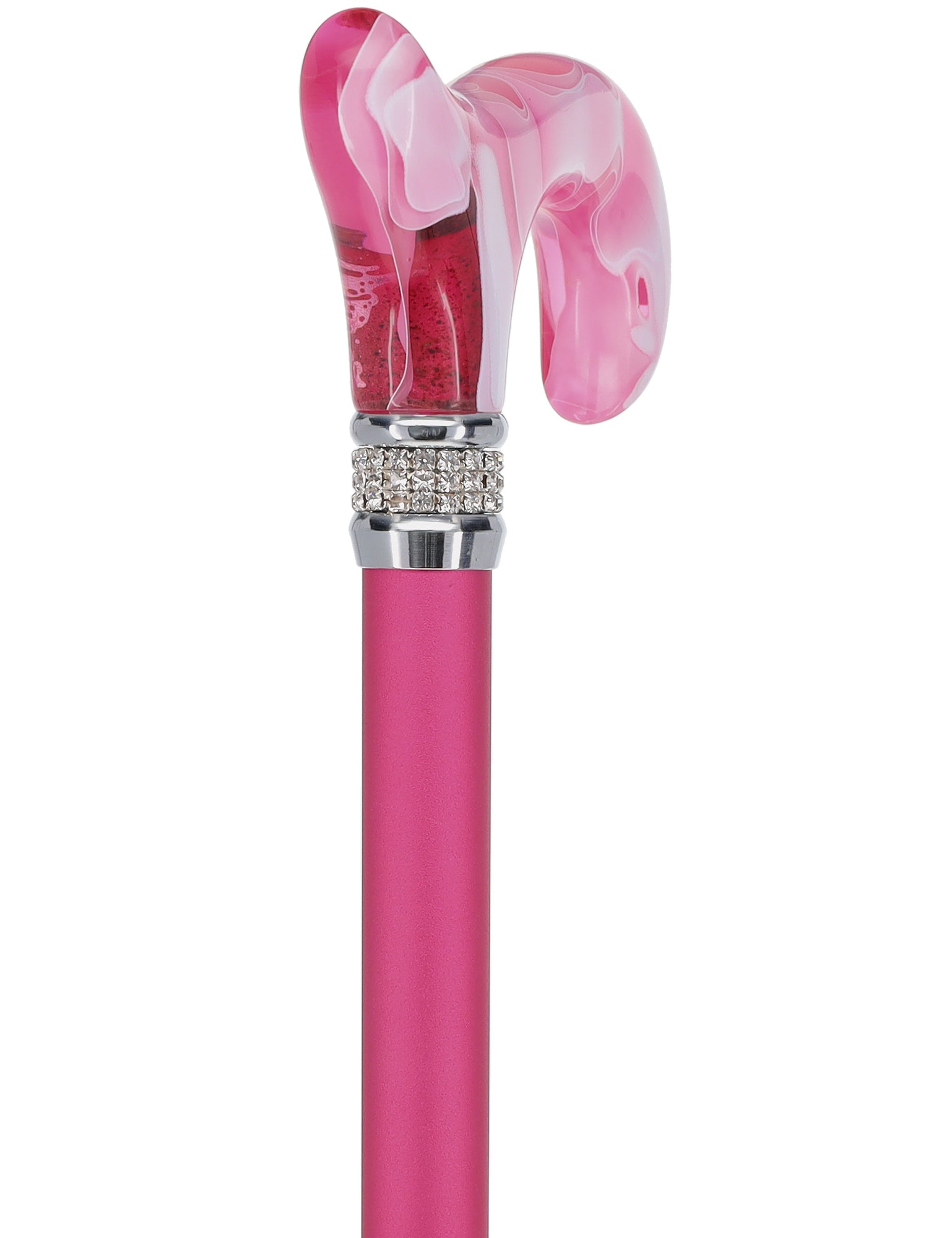 Rhinestone Designer Cane: Chic Pink Pearlz Splendor Cheap Outlet Store