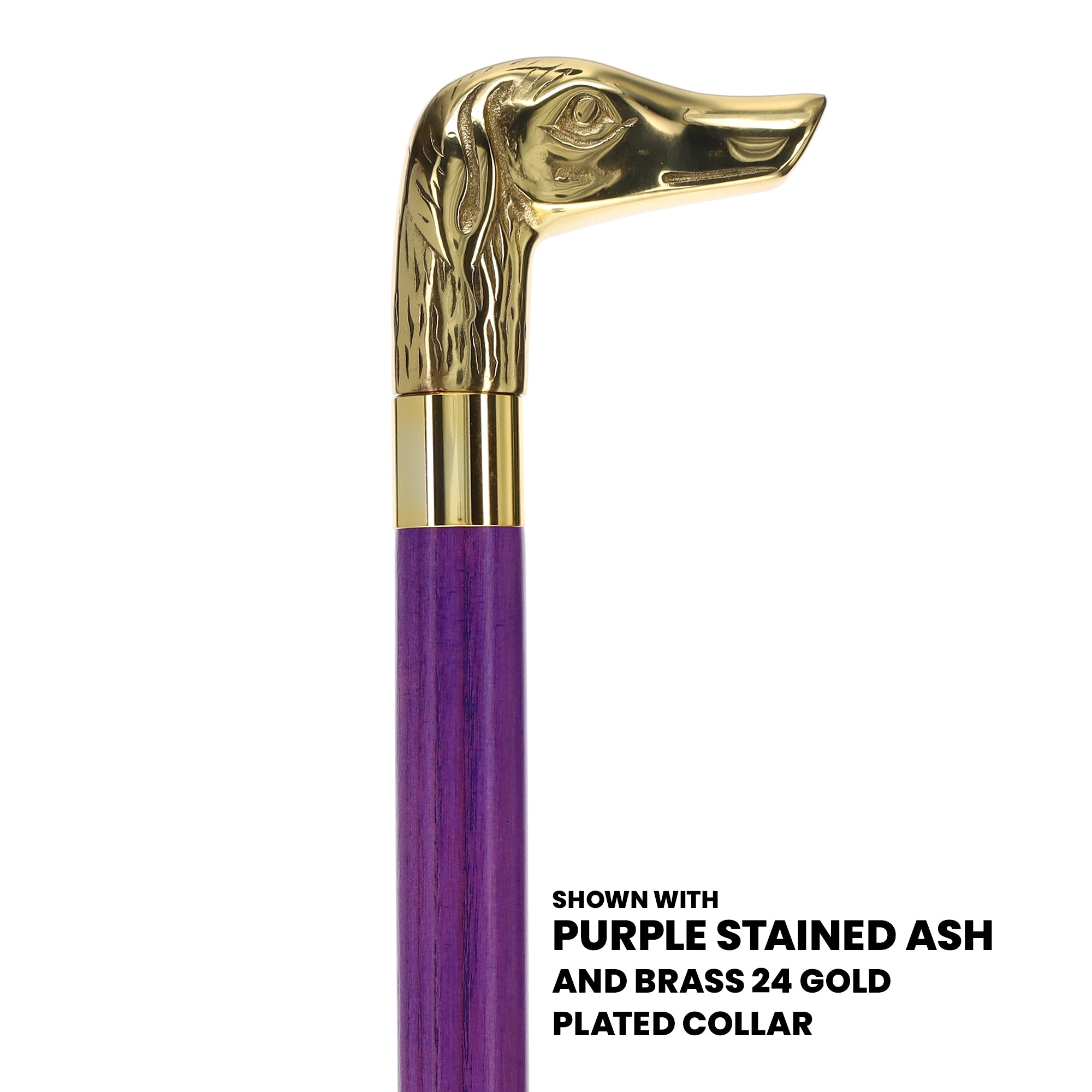 Premium Brass Dog Handle Cane: Stained Custom Color Shaft Sale Wiki