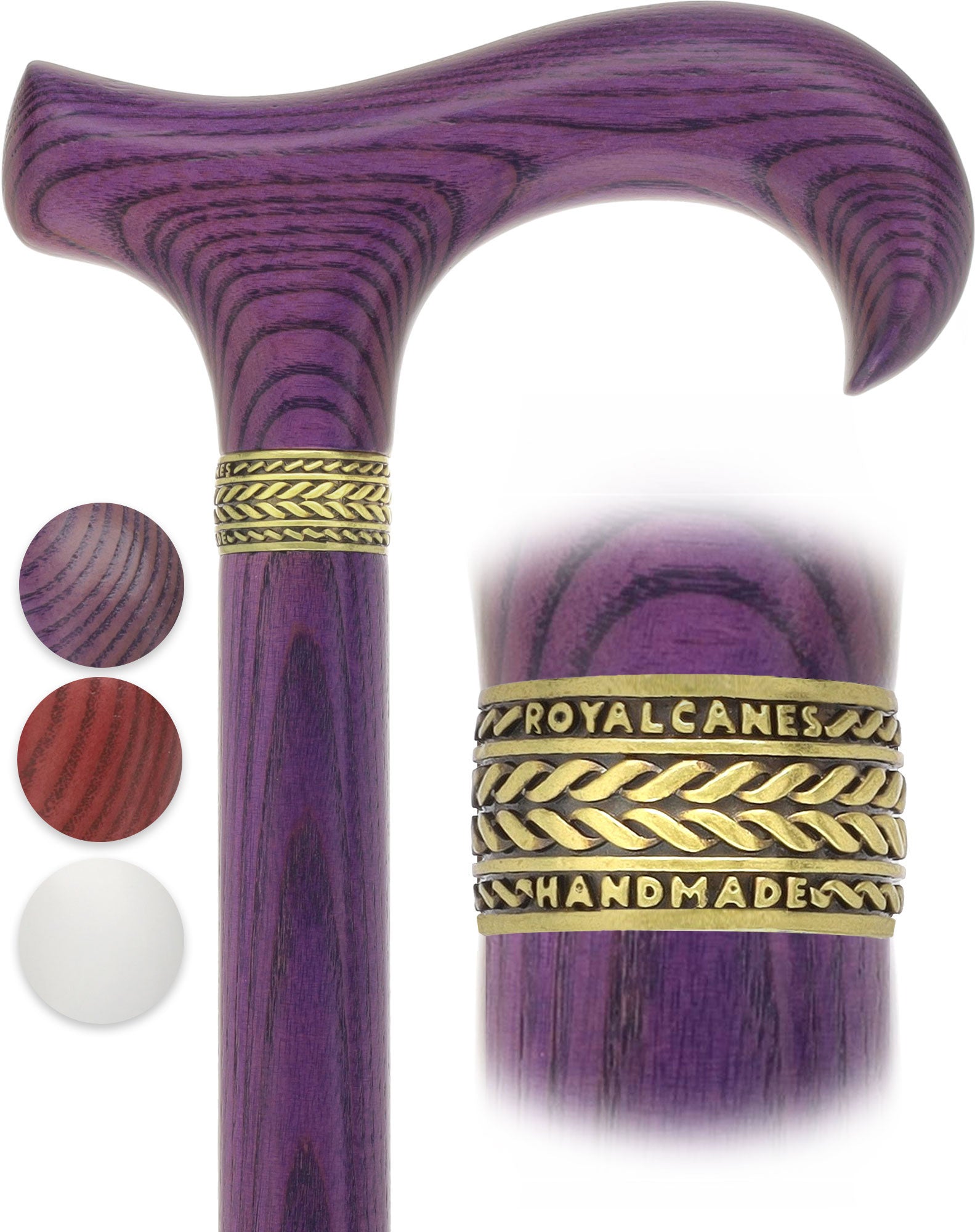 Super Strong Derby Handle Cane - Ash Wood, Pewter Wheat Collar, Matching Stain, 3 Color Options Buy Cheap With Mastercard